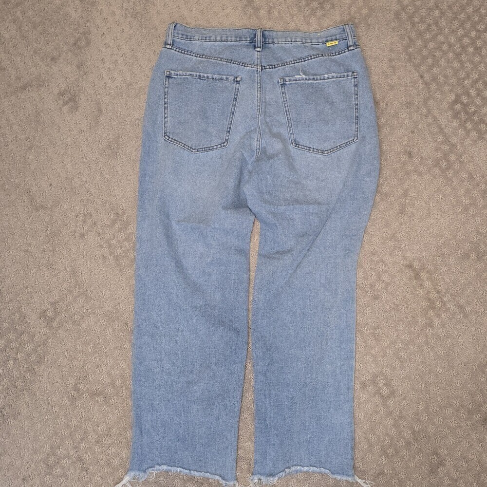Circus by Sam Edelman Women 31 High Rise Relaxed Straight Jeans Distressed Hem - Picture 6 of 16